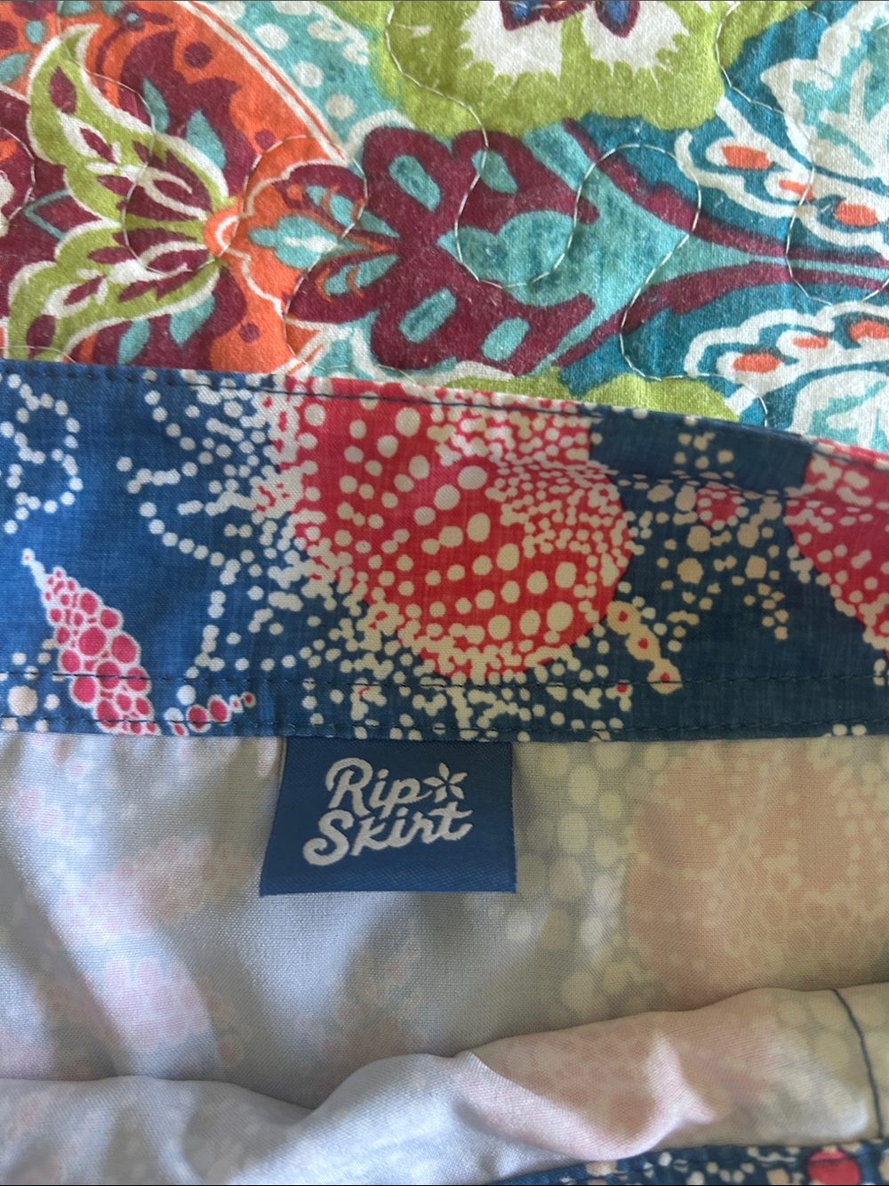 Ripskirt Hawaii Blue Midi Pencil Skirt with Coral Floral Print - Picture 2 of 7